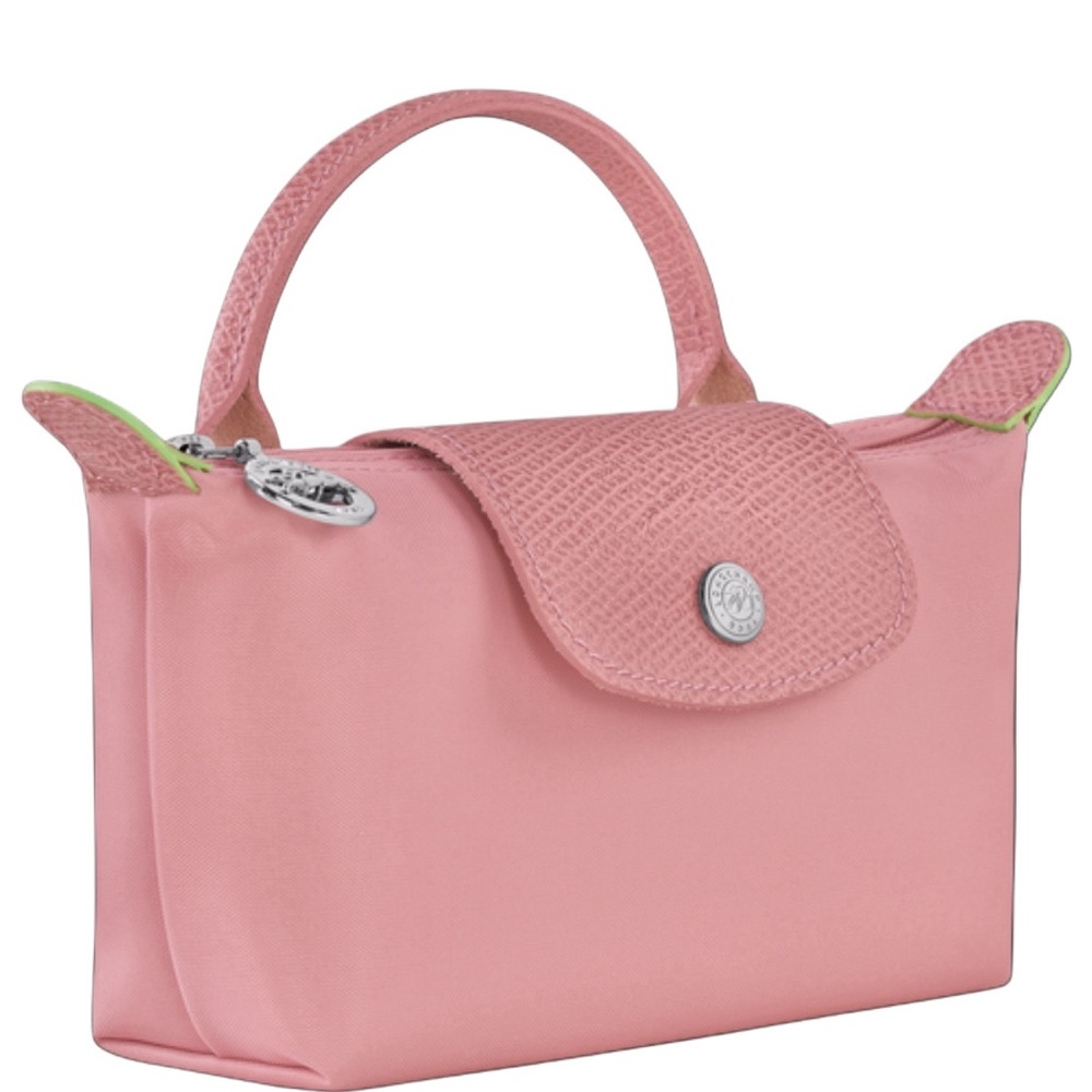 LONGCHAMP Mini Le Pliage Green Top-Handle Bag + Strap - Petal Pink - NWT! - Picture 3 of 11